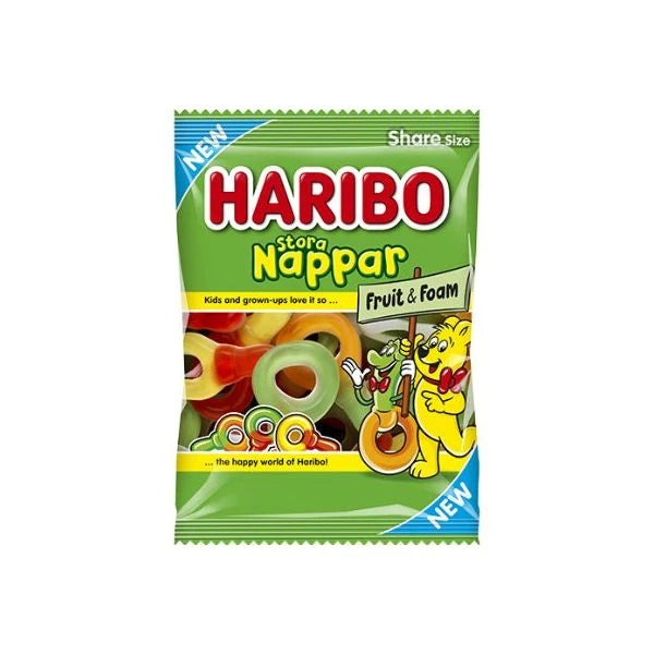 HARIBO Stora Nappar Frukt & Skum - 170g