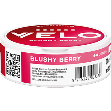 VELO Blushy Berry | Slim Nicotine Pouches - Pouch Papi